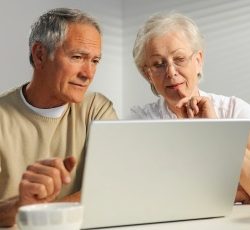 Seniors on a computer